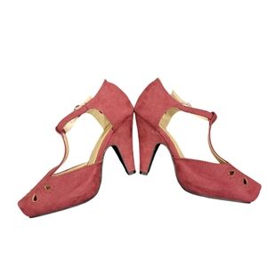 ModCloth Maroon Refreshed Zest T-Strap Heel